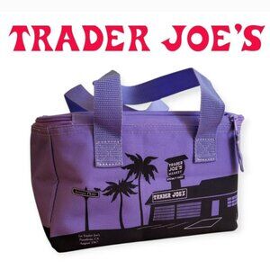 Trader Joe's lavender mini insulated cooler bag lunch bag NWT HTF Rare